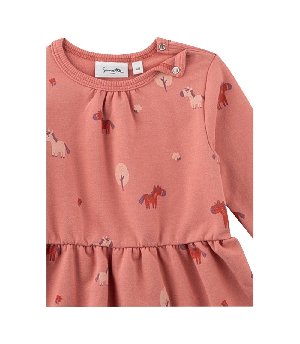 Sweatkleid langarm Pferde