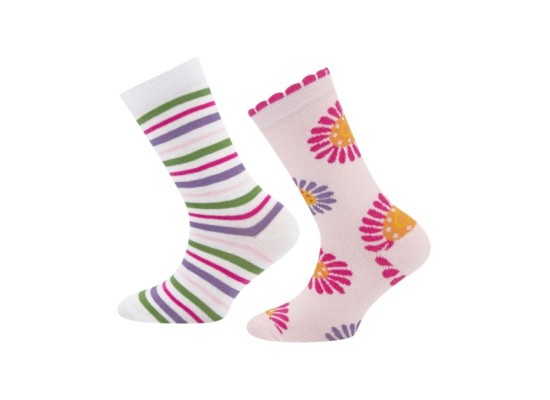 2er-Pack Socken Blumen Ringel