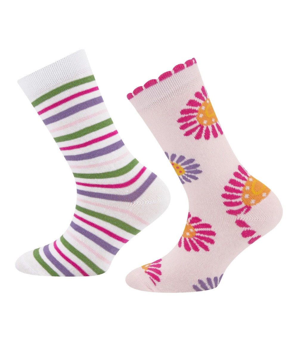 2er-Pack Socken Blumen Ringel