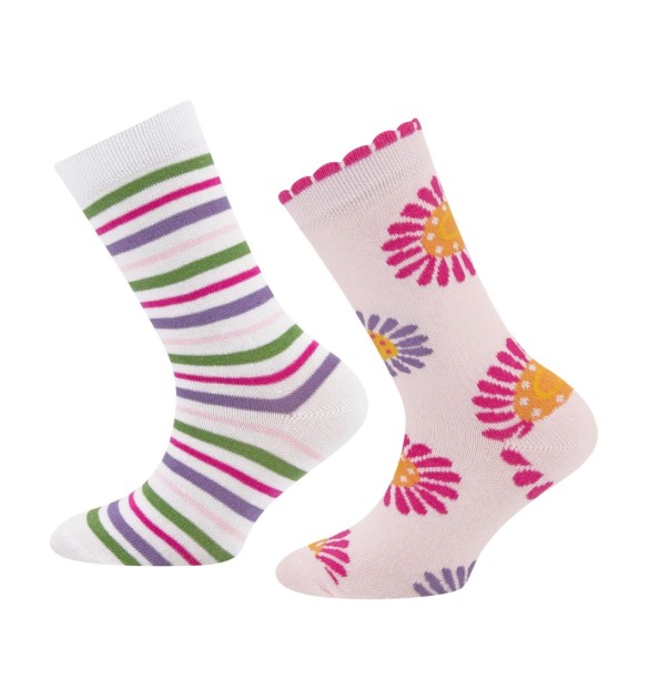 2er-Pack Socken Blumen Ringel