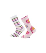 2er-Pack Socken Blumen Ringel