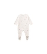 Nicki-Schlafoverall mit Fuß Vögel