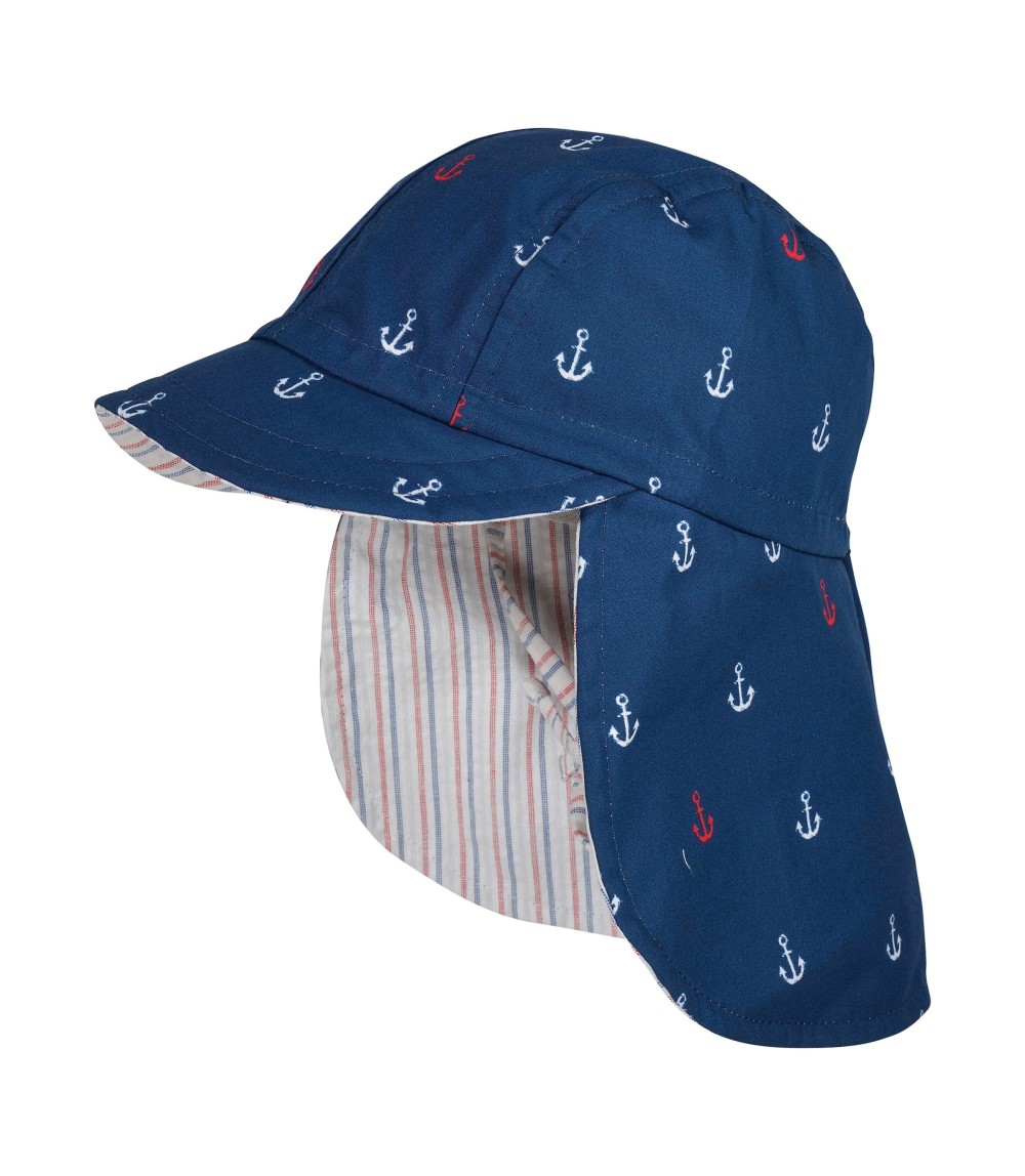 Schirmmütze mit Nackenschutz Anker