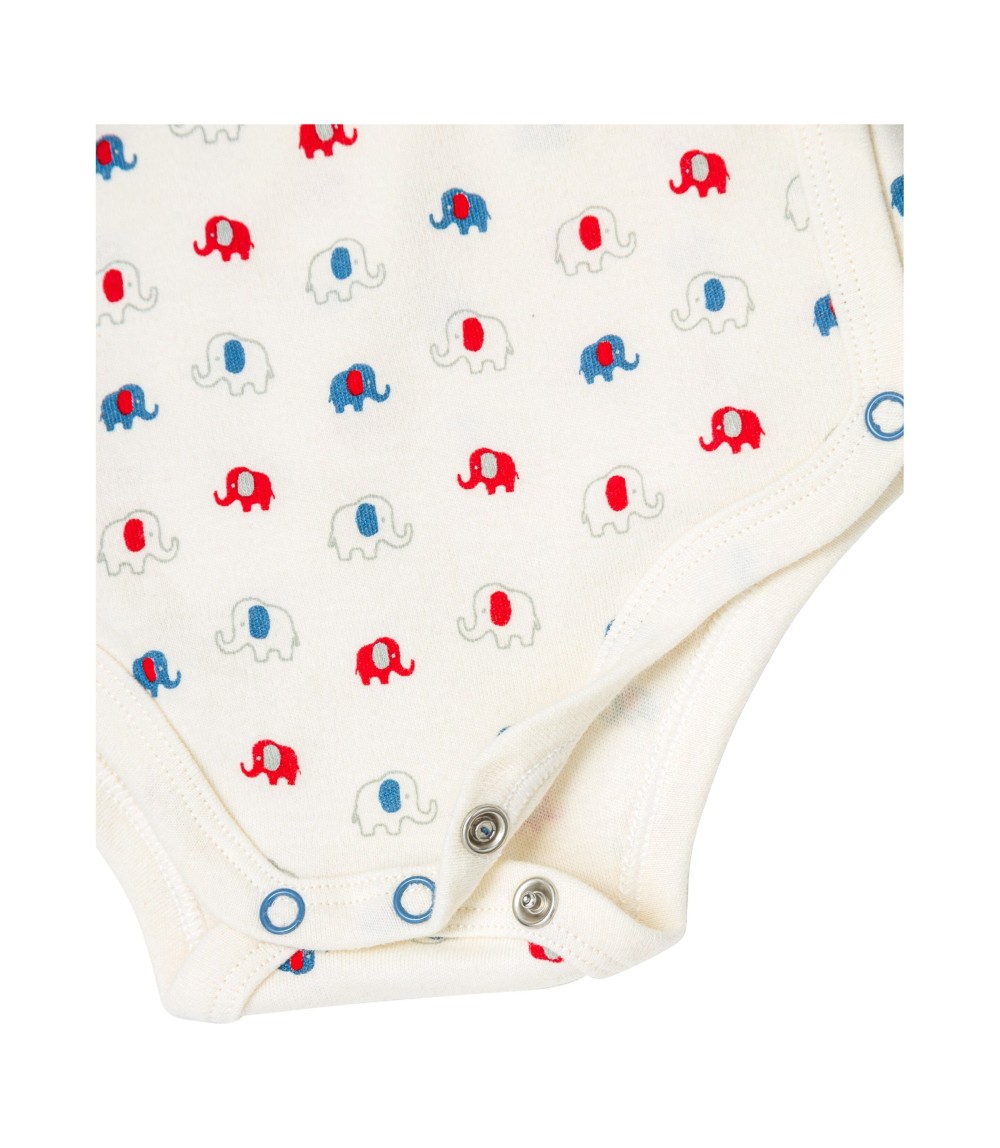 3er-Pack Wickelbodys langarm Elefant Ringel