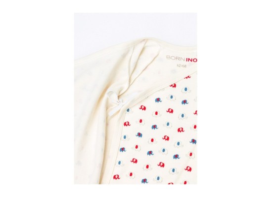 3er-Pack Wickelbodys langarm Elefant Ringel