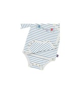 3er-Pack Wickelbodys langarm Elefant Ringel