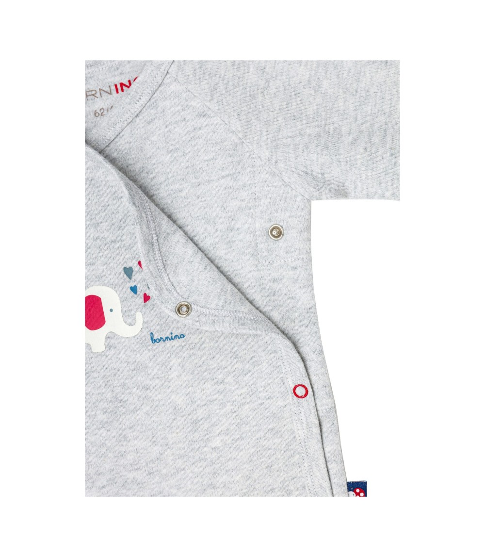 3er-Pack Wickelbodys langarm Elefant Ringel