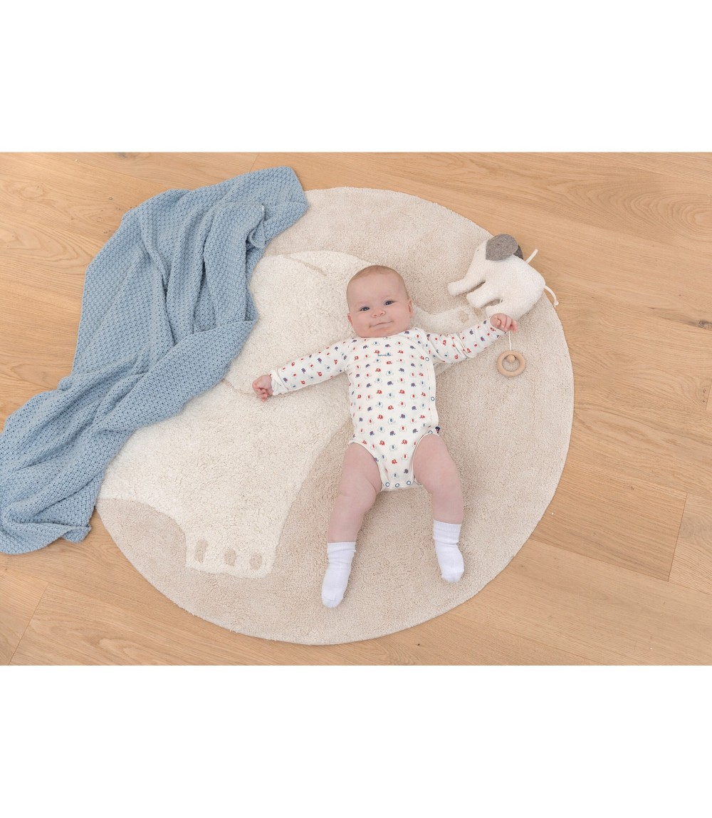 3er-Pack Wickelbodys langarm Elefant Ringel