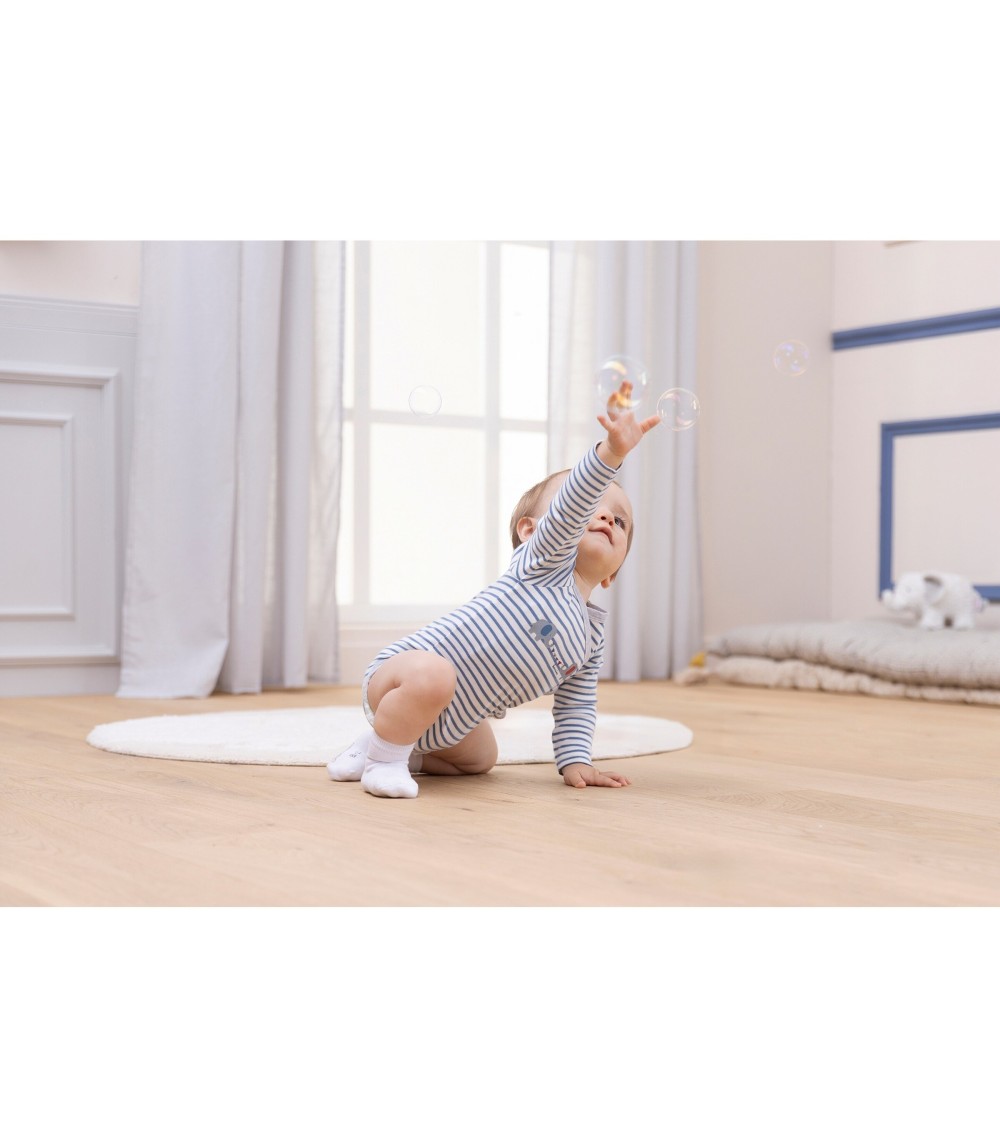 3er-Pack Wickelbodys langarm Elefant Ringel