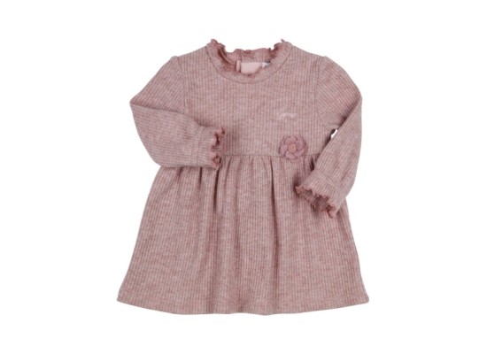 Strickkleid langarm mit Lurex Rippqualität