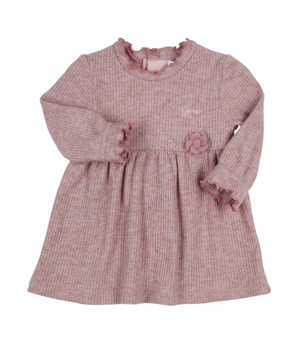 Strickkleid langarm mit Lurex Rippqualität