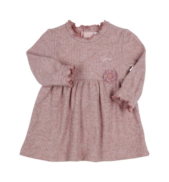 Strickkleid langarm mit Lurex Rippqualität