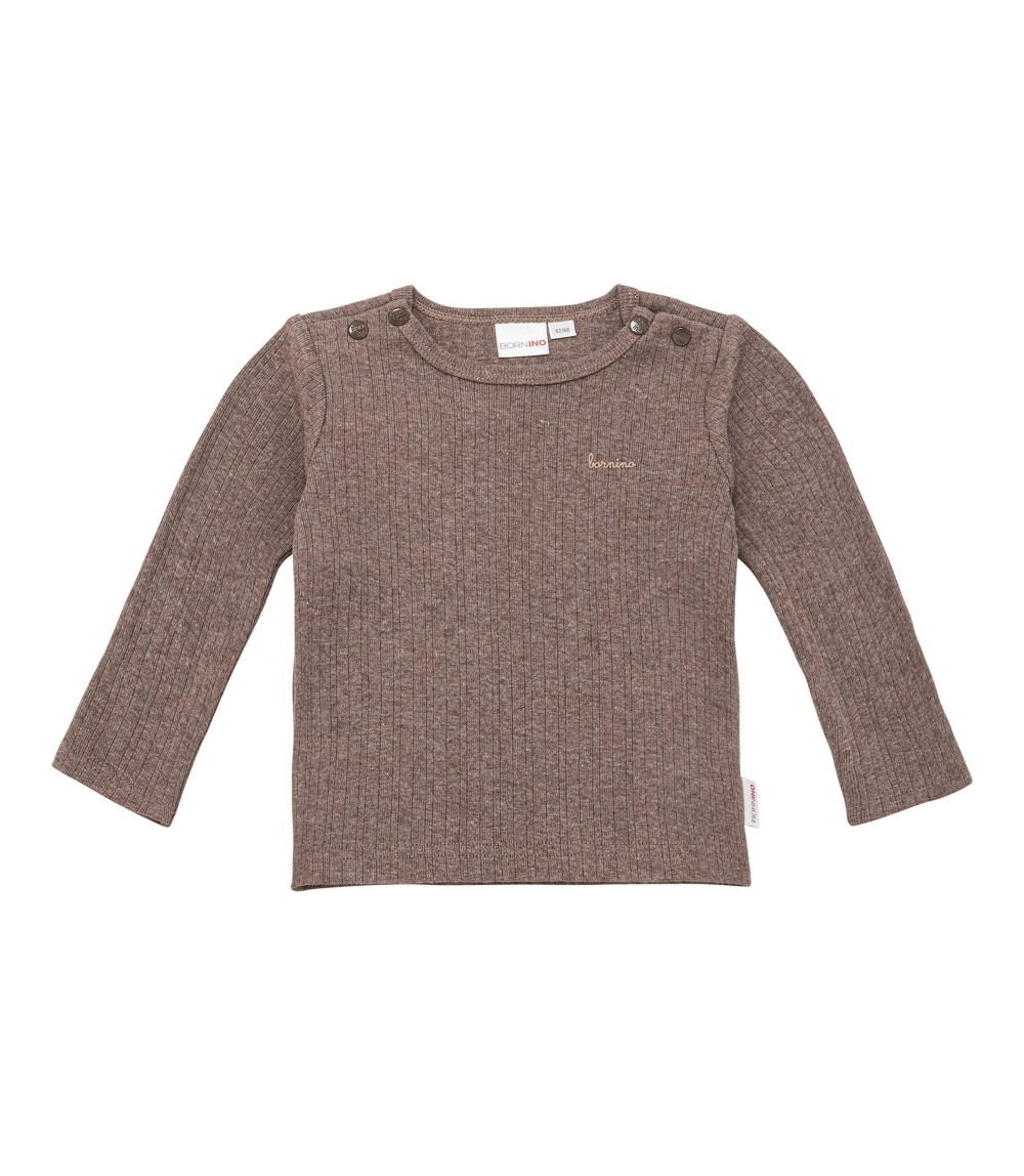 Shirt langarm Rippqualität