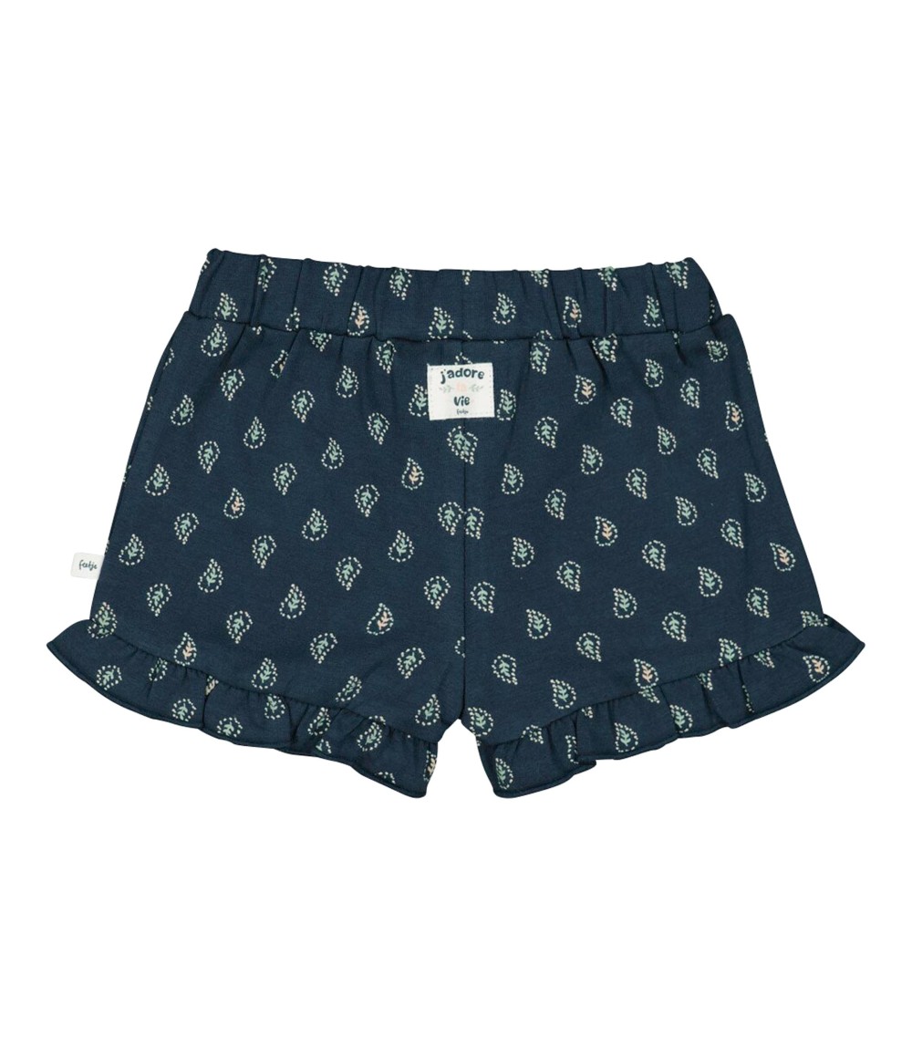 Krepp-Hosenrock Paisley Volant