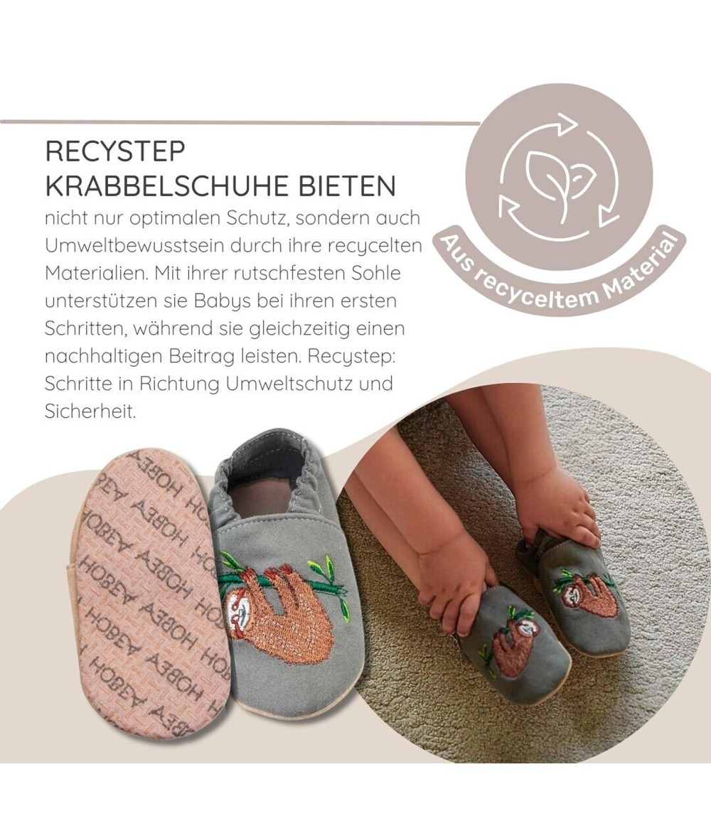 Kinderschuhe RecyStep Roboter Herz blau