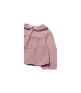 Musselin-Bluse langarm mit Bubikragen