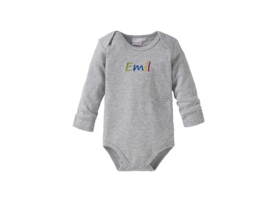 Body langarm personalisiert mit Namen