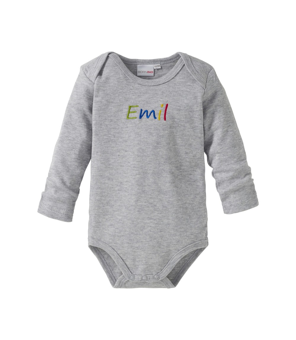 Body langarm personalisiert mit Namen