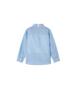 Chambray-Hemd langarm Leinenanteil