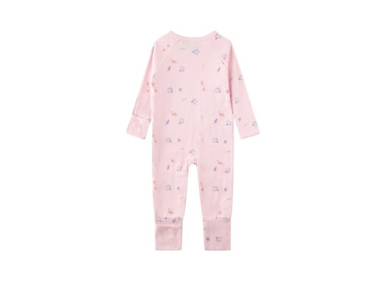 Schlafoverall mit Klappfuß Vögel