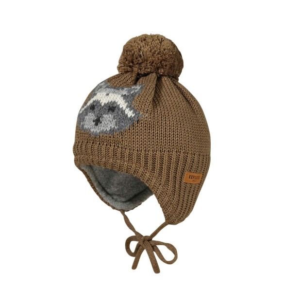 Winter-Strickmütze Waschbär