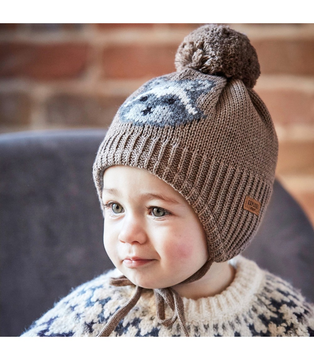 Winter-Strickmütze Waschbär