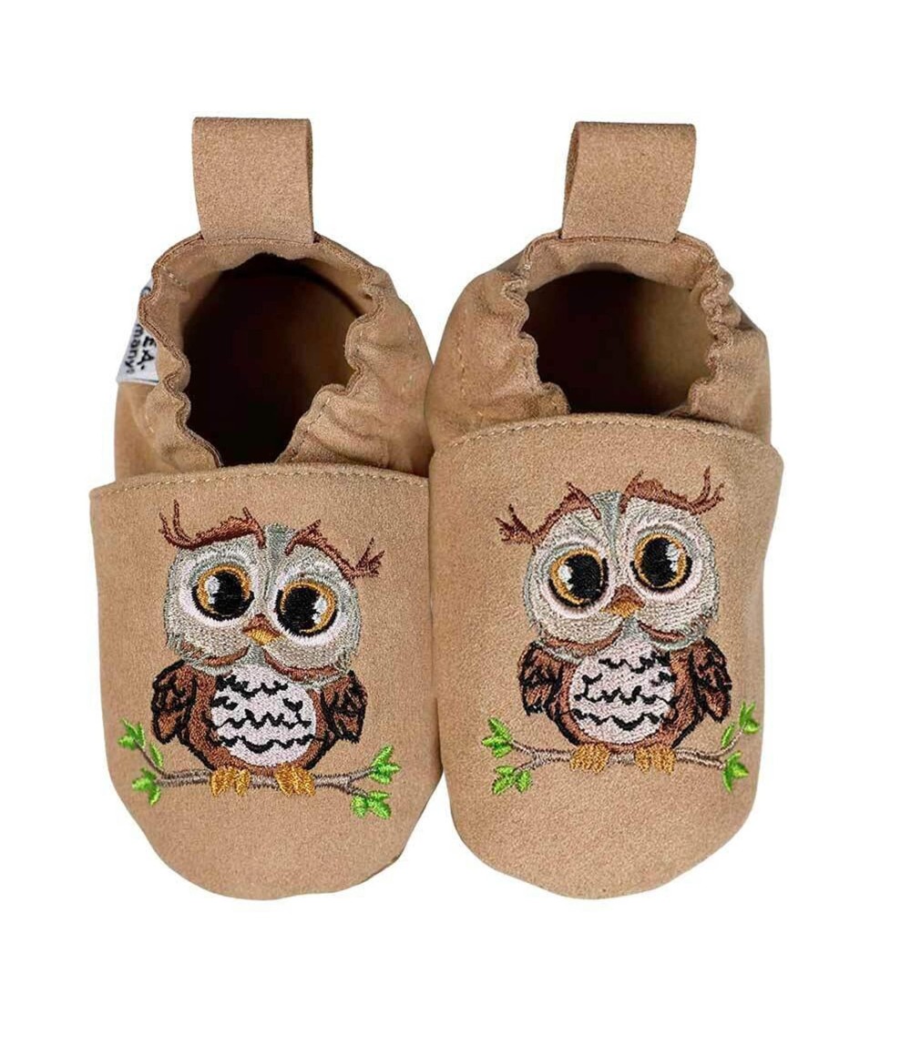 Kinderschuhe RecyStep Eule beige