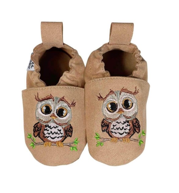 Kinderschuhe RecyStep Eule beige