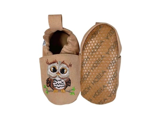 Kinderschuhe RecyStep Eule beige