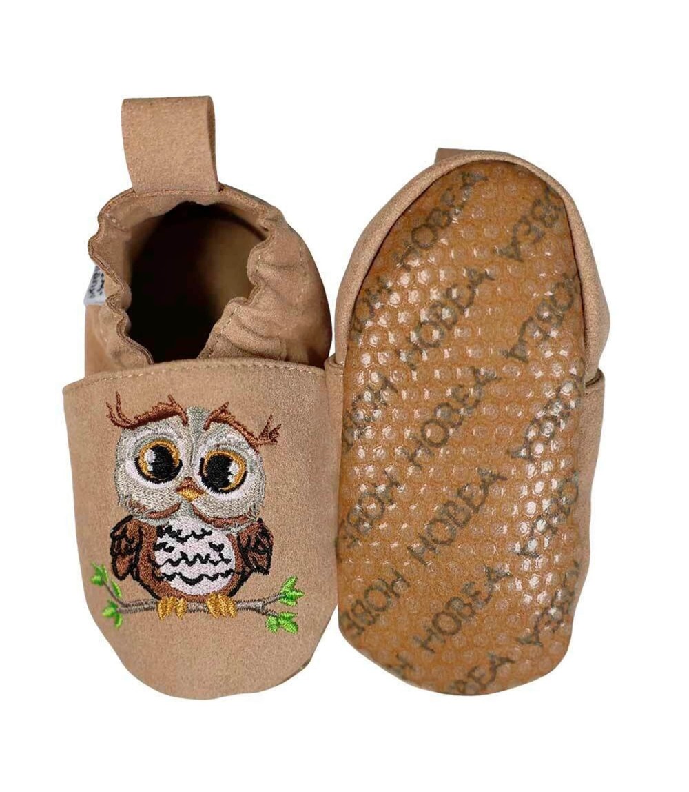 Kinderschuhe RecyStep Eule beige