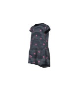 Kleid kurzarm Ringel Herzen