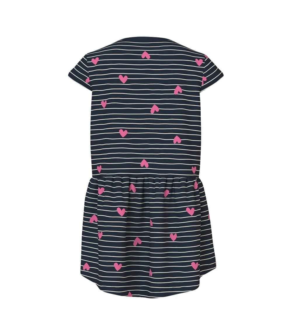 Kleid kurzarm Ringel Herzen