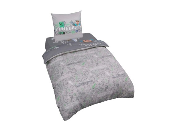 Wendebettwäsche mit Reißverschluss, aus Baumwolle MINECRAFT