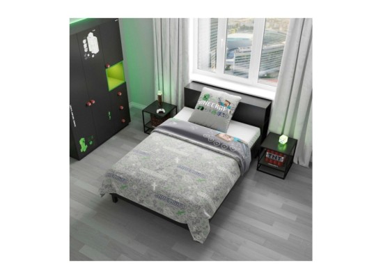 Wendebettwäsche mit Reißverschluss, aus Baumwolle MINECRAFT