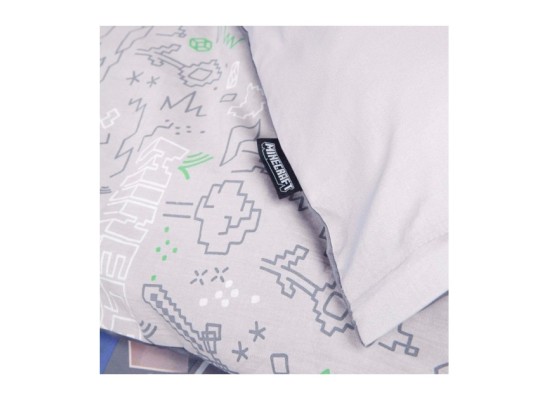 Wendebettwäsche mit Reißverschluss, aus Baumwolle MINECRAFT