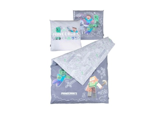 Wendebettwäsche mit Reißverschluss, aus Baumwolle MINECRAFT