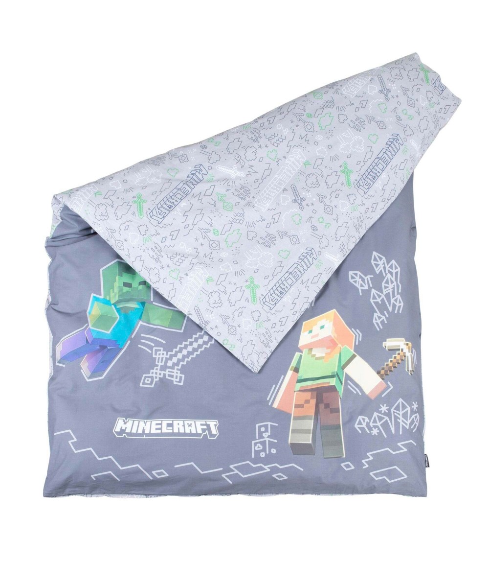 Wendebettwäsche mit Reißverschluss, aus Baumwolle MINECRAFT