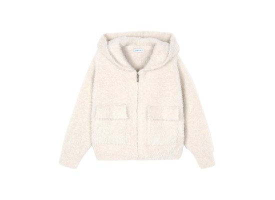 Strickjacke mit Kapuze und Taschen