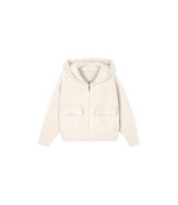 Strickjacke mit Kapuze und Taschen