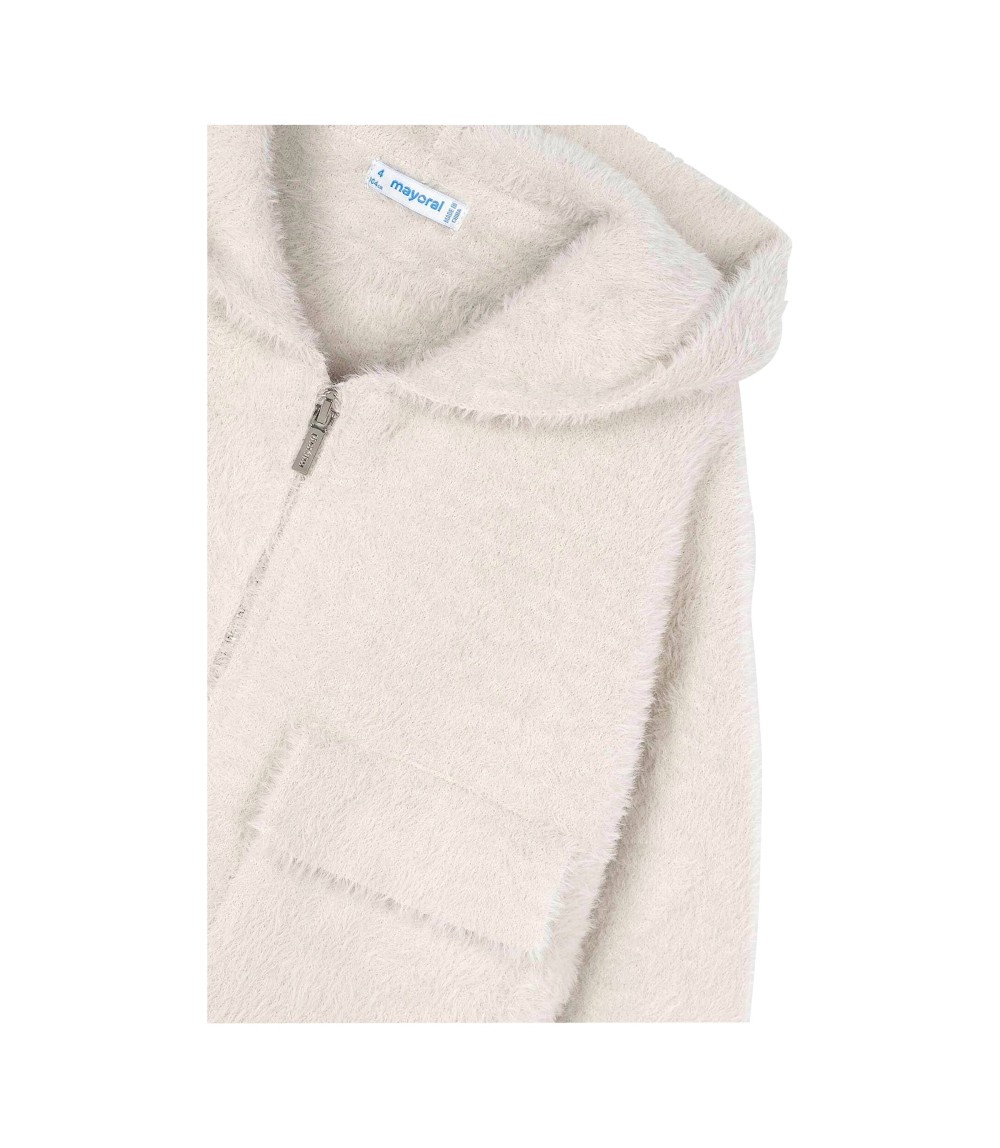 Strickjacke mit Kapuze und Taschen