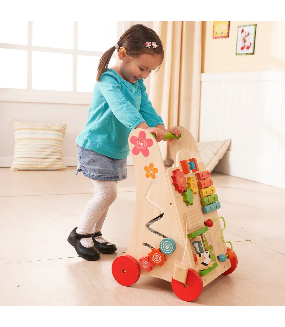 Lauflernwagen Spielzeug 2-in-1 aus Holz