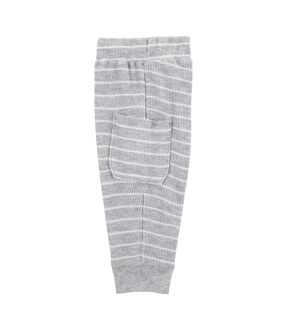 2-tlg. Set Body kurzarm und Jogginghose Ringel Waffelpiqué