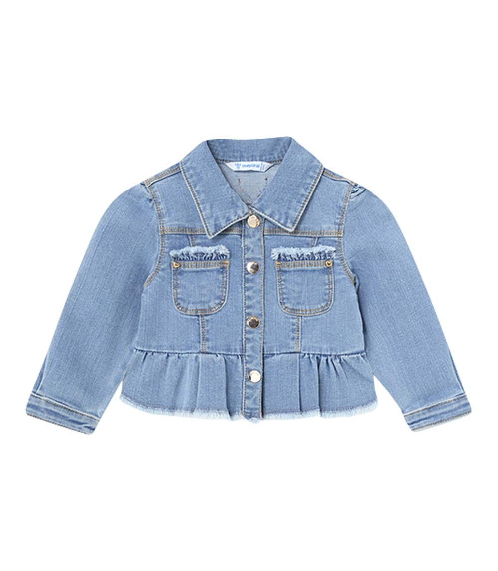 Jeansjacke Volant