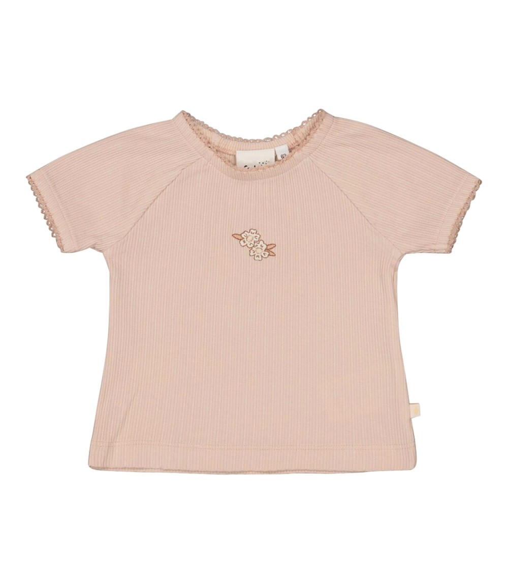 T-Shirt Blumen Rippqualität