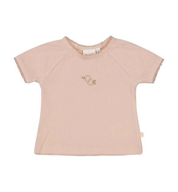 T-Shirt Blumen Rippqualität