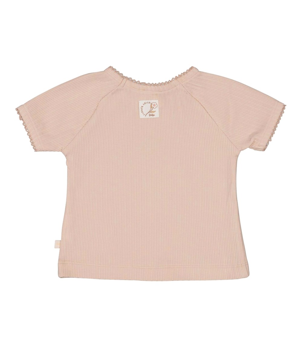 T-Shirt Blumen Rippqualität