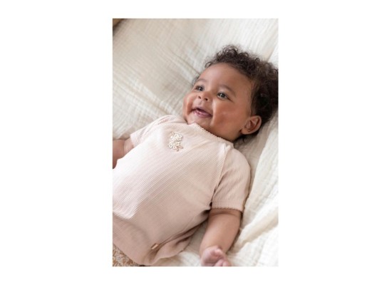 T-Shirt Blumen Rippqualität