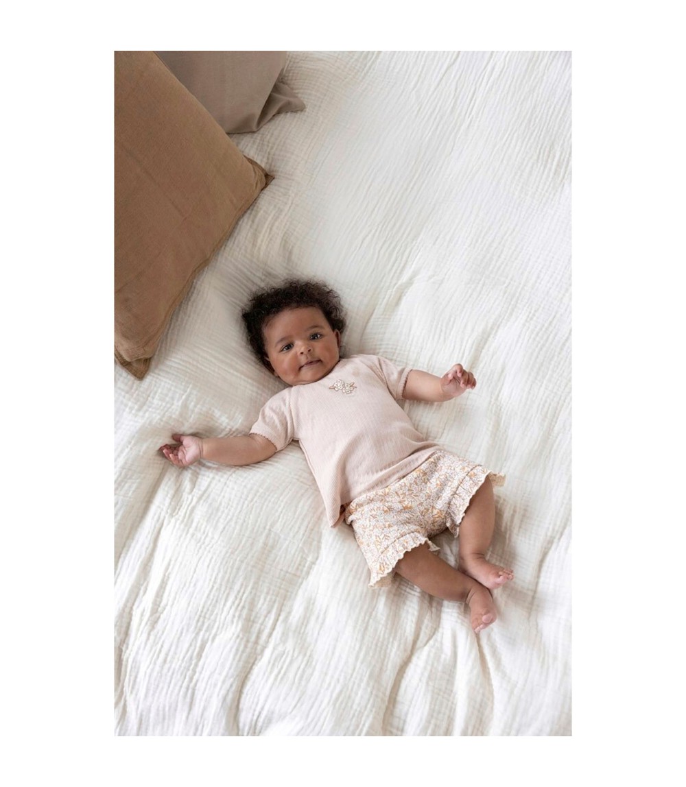 T-Shirt Blumen Rippqualität