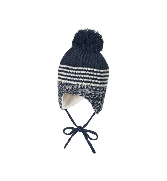 Wintermütze Strick Bommel