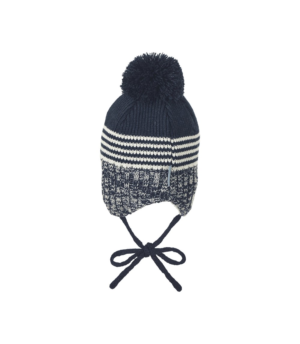 Wintermütze Strick Bommel